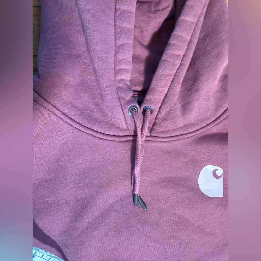 Carhartt Faded Rose Tint Midweight pullover Hoodie Sweatshirt Medium - Picture 3 of 9